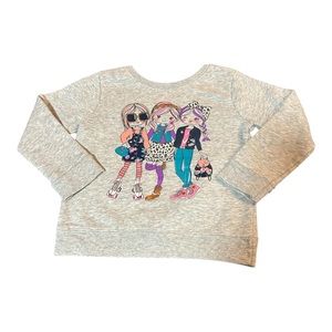 Kids Gray Graphic Sweatshirt Cozy - Size 4T